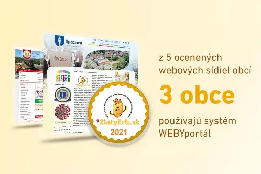 Sa ZlatyErb.sk: z 5 ocenench webovch sdiel 3 obce pouvaj systm WEBYportl