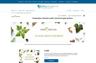 Zilina.Virtualne.sk  Vivat Natura Eshop - Pure Herbal Products